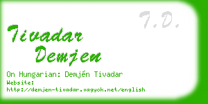 tivadar demjen business card